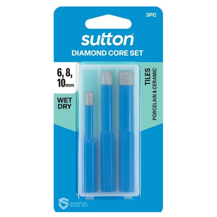 Sutton Tools 6, 8, 10mm Diamond Core Set - 3 Piece