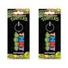 2PK Teenage Mutant Ninja Turtles Classic Soft Rubber PVC Collectable Keyring