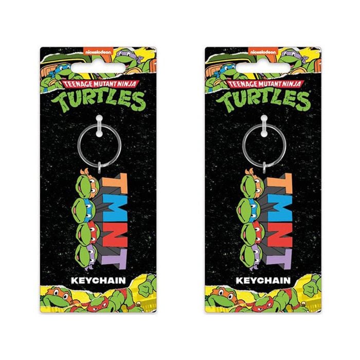 2PK Teenage Mutant Ninja Turtles Classic Soft Rubber PVC Collectable Keyring