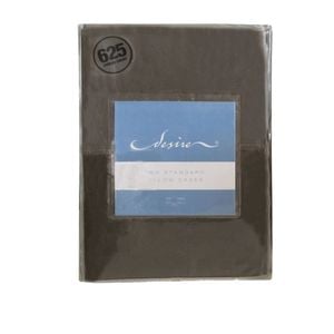 Bloomington 625TC Pair of 100% Cotton Premium Quality Standard Pillowcases Dark Brown