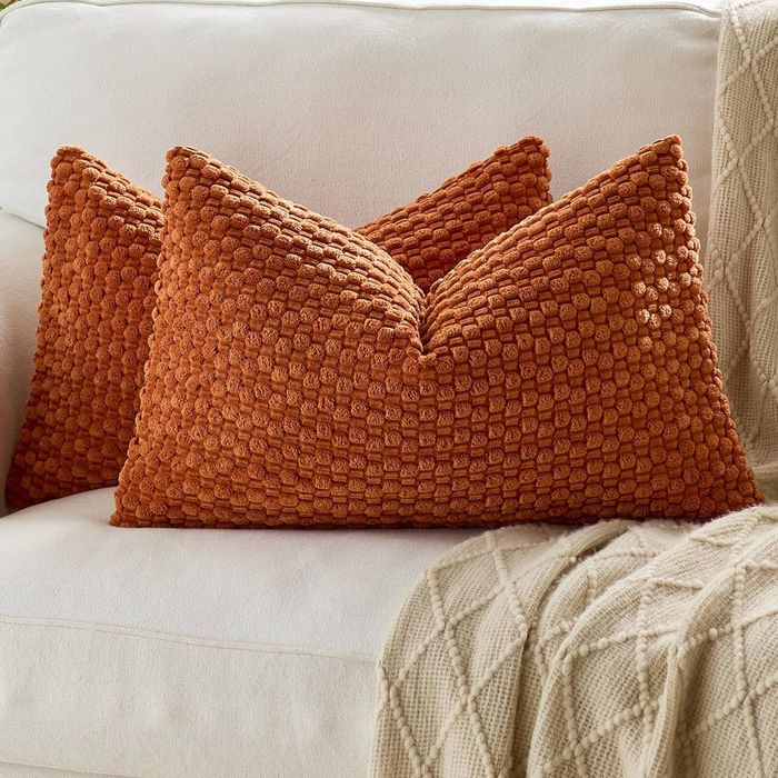 Gioia Casa 2-Pack Bubble Corn Cushion Covers 30cm x 50cm - Terracotta