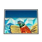 Galrie Vibrant Detroit Wall Art Featuring a Colourful Bird in Fine Art Photography, Black Frame, A4 21 x 30cm (8 x 12inch)
