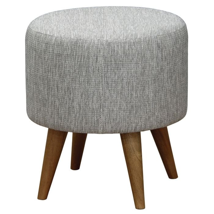 Centrum Furniture Manhattan Round Upholstered Ottoman - Dark Grey