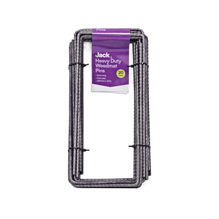 Jack 200 x 90 x 4mm Heavy Duty Weedmat Pins - 20 Pack