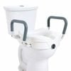 Raised Toilet Seat, 5" Height Raised, 350 lbs Weight Capacity, for Round and Elongated Toilet, Twist Lock Installation