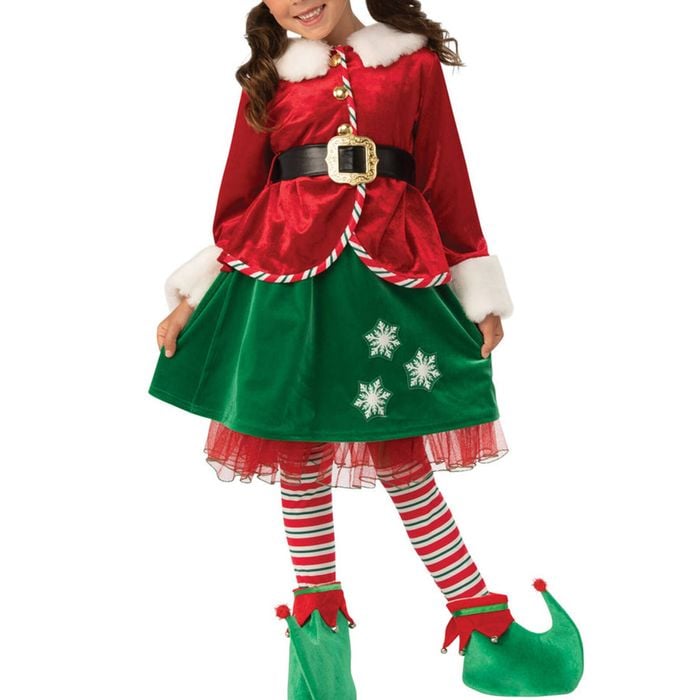 Deluxe Girls Magical Christmas Elf Costume - Small