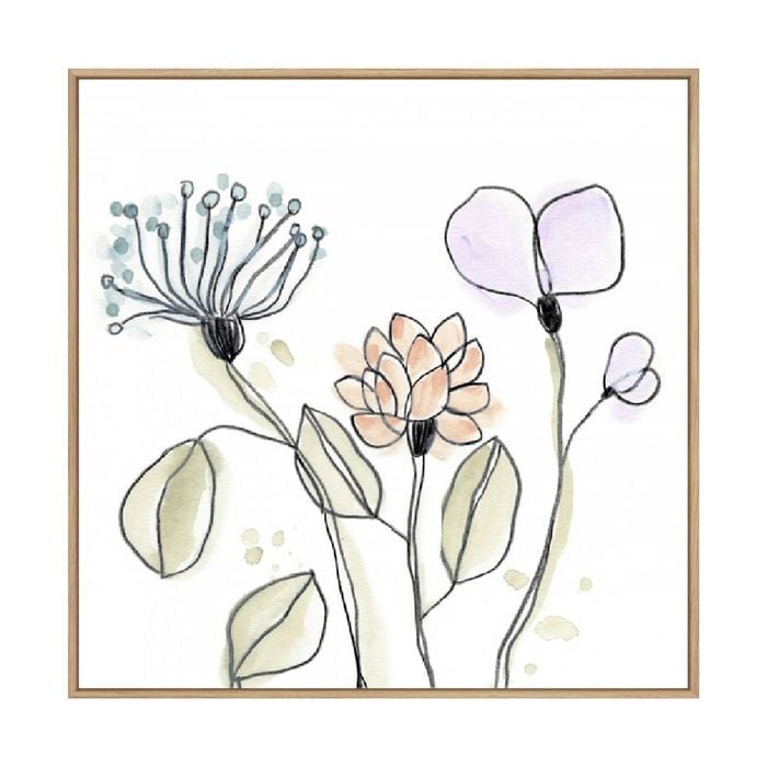Artey | Spindle Blossoms VIII - Framed Canvas - Natural Frame - 120 x 120cm