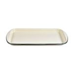 Urban Style Enamelware 32cm Porcelain w/ Green Rim Tray - Cottage