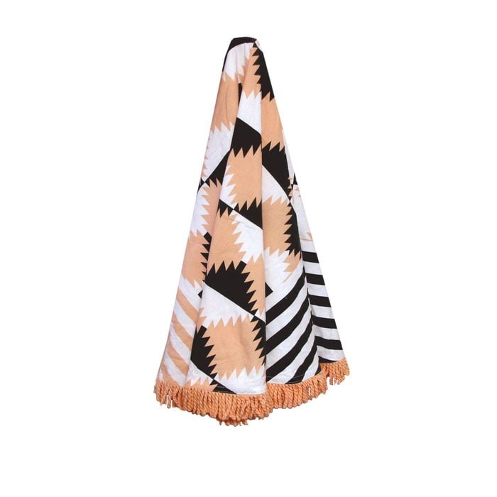 J.Elliot Arctic Round Cotton Turkish Towel Peach