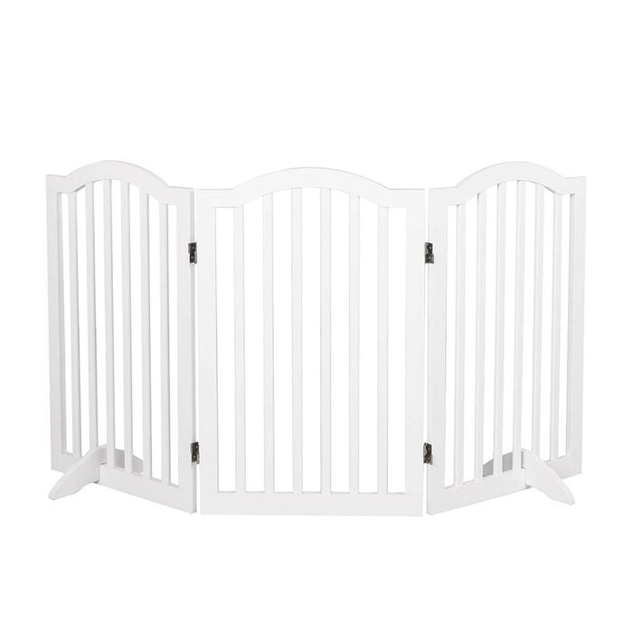 Pawz 3-Panel Foldable Pet Gate White
