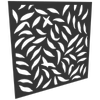 ProtectorAl 300-1200 x 300-1200mm Dark Charcoal / Gloss White Large Leaf Unframed Composite Deco Panel