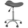 vidaXL Swivel Dining Chair Adjustable Chair Bar Stool Kitchen Grey Faux Leather