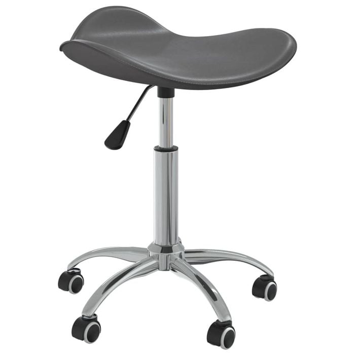 vidaXL Swivel Dining Chair Adjustable Chair Bar Stool Kitchen Grey Faux Leather