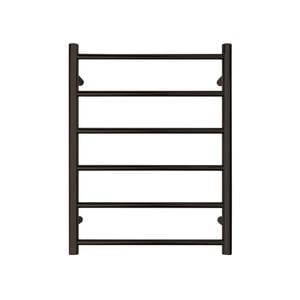 Forme Black Satin 6 Bar Non-Heated Towel Rail