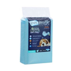 Paws & Claws 90 x 60cm Dry Puppy Nights Pet Training Pads - 10 Pack