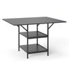 Costway Kitchen Dining Table Counter Table Storage Shelf Furniture Black