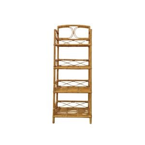 Elegance Living 51x30x135cm Rattan Light Brown Jenna 4-Tier Shelf
