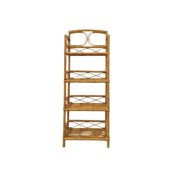 Elegance Living 51x30x135cm Rattan Light Brown Jenna 4-Tier Shelf