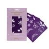 40pc Oh Flossy Reusable Adhesive Face Paint & Makeup Stencils 10x10cm Purple 3y+