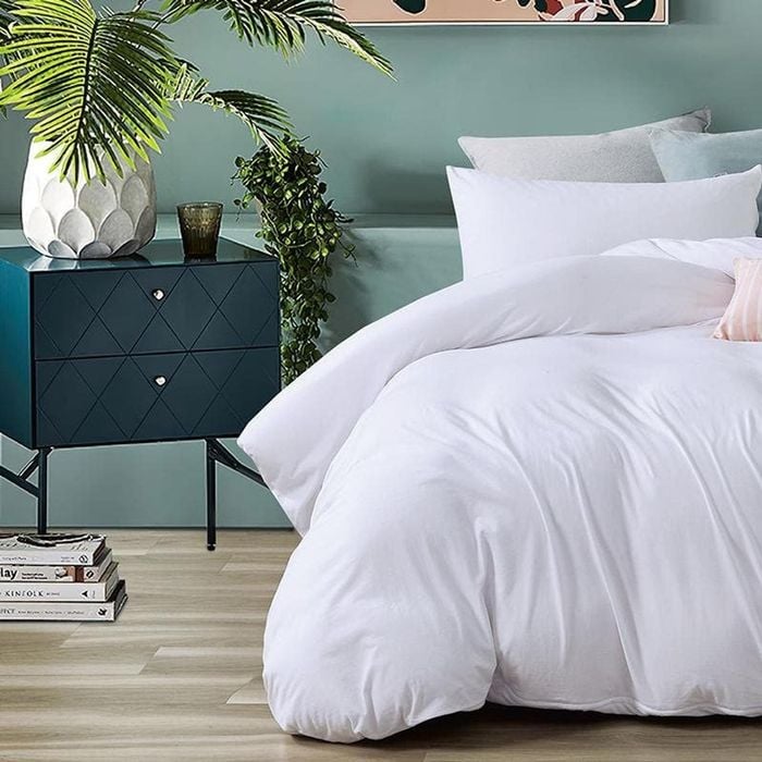 Gioia Casa Jersey Cotton Queen Bed Quilt Cover Set - White