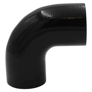 GASO 90 Degree Standard Elbow 3" (76mm) Silicone Hose Black
