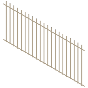 ProtectorAl 1201-2400 x 1200W x 1200H Paperbark Radiator Pool Fence Panel Raked 16-30º