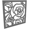 ProtectorAl 300 - 940 x 300 - 940mm Light Charcoal Roses Framed Composite Decorative Panel
