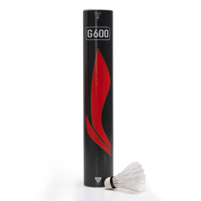 Li-Ning G600 Goose Feather Shuttlecock, White