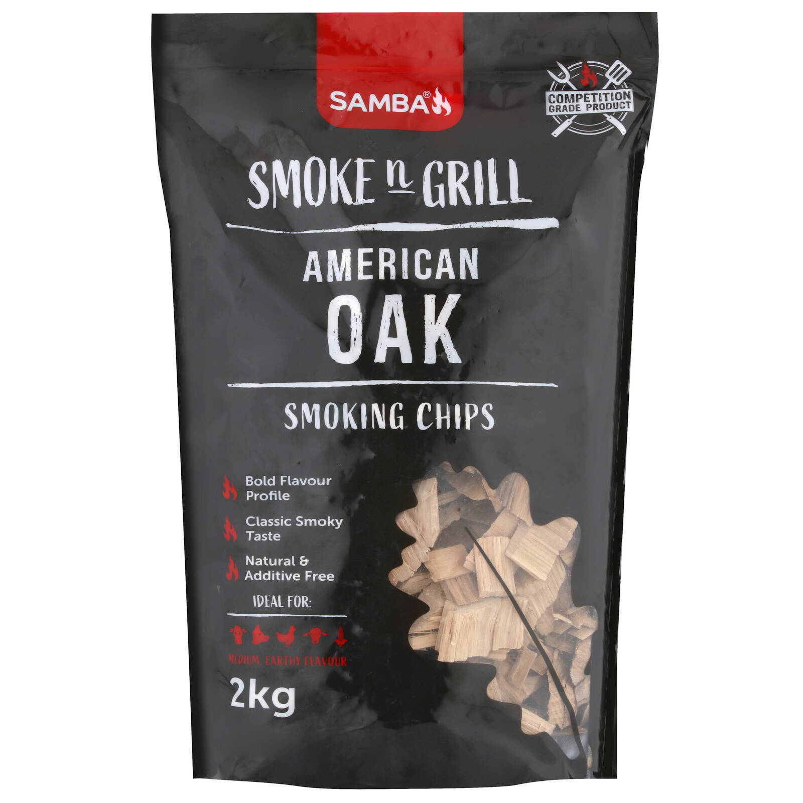 Samba 2kg Smoke'n'Grill Oak Smoking Chips - Bunnings Australia