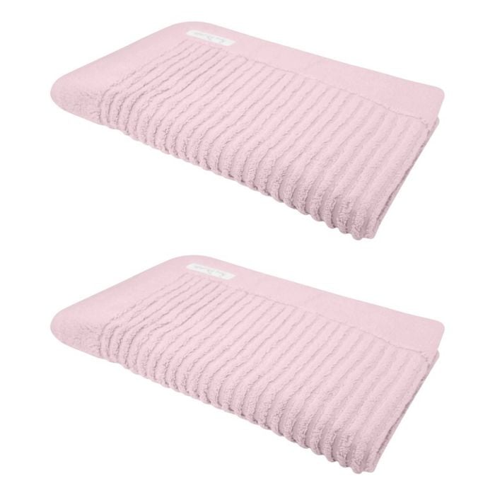 2x Bas Phillips Hayman Zero Twist Bath Mat 600gsm Cotton 78x48cm Orchid
