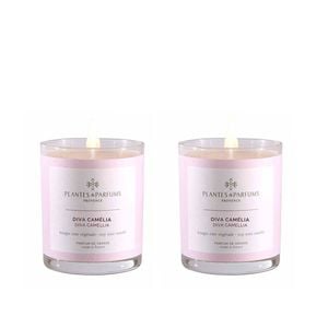 Set of 2 - 180g Perfumed Hand Poured Candle - Diva Camellia