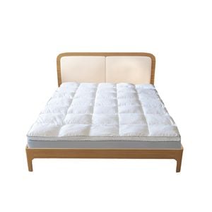 Royal Comfort 1000gsm Luxury Bamboo Mattress Pad Topper White Queen