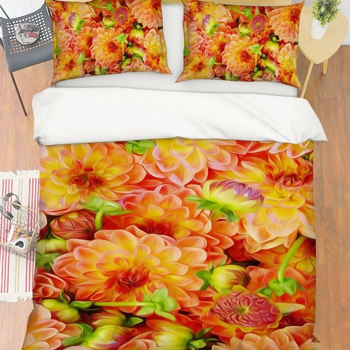3D Red Chrysanthemum 381 Bed Pillowcases Quilt Queen Size