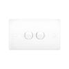 DETA White Solid Plate Double Switch