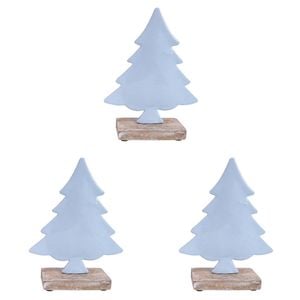 3PK LVD Xmas Tree Assorted Pastel Decorative Sculpture Home/Lounge Decor