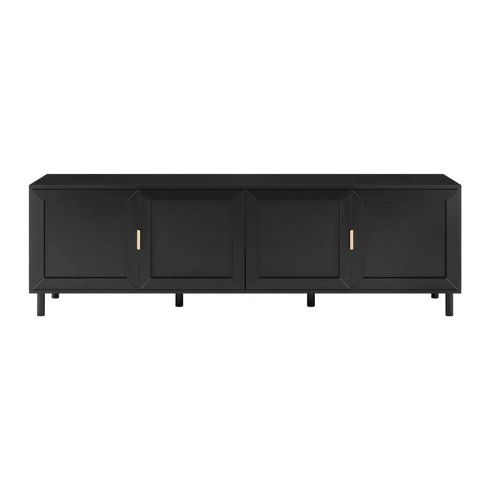 Design Square Sky Lowline TV Stand Entertainment Unit 180cm 4-Doors Black