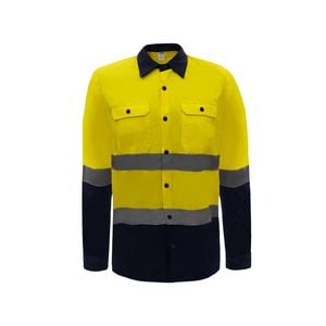 Craftright Yellow Hi Vis Long Sleeve Shirt - Medium