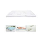 Memory Foam Mattress Topper with Bamboo Cover - Queen