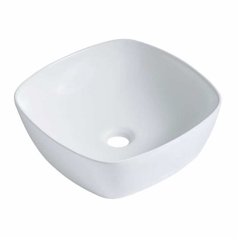 Resonance Matte White Square Above Counter Basin