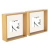 Nicola Spring 3D Deep Box Photo Frames - 8 x 8" with 4 x 4" Mount - Light Wood - Pack of 5
