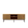 HomeStar Carlos Lowline Entertainment Unit TV Stand 150cm Metal Legs W/ Drawer Oak/Black
