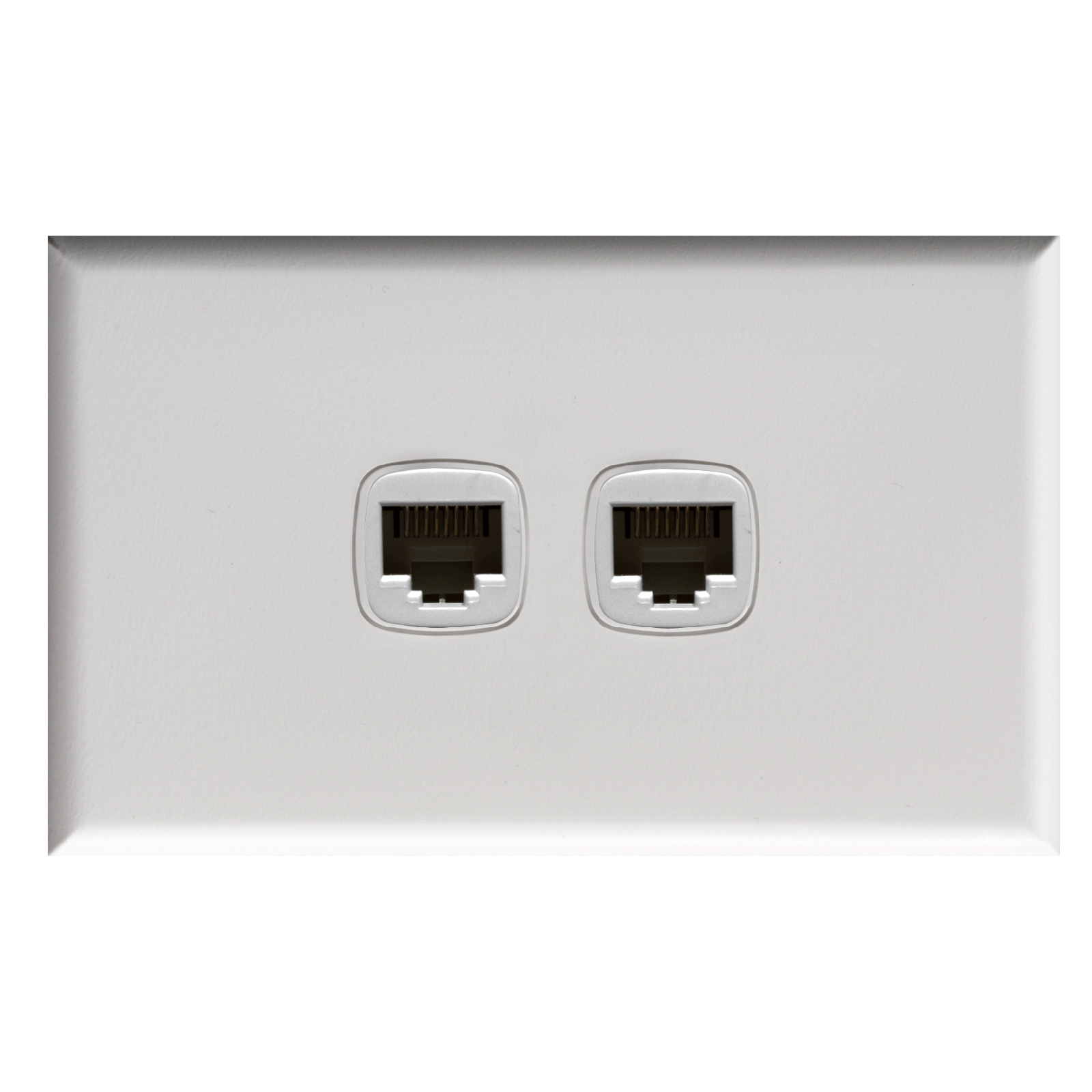 COMO Horizontal 2 Gang Outlets 1 RJ45 Cat6 & 1 Pal to FType thumbnail 2