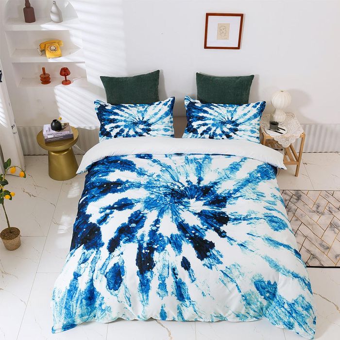 3D Blue Tie Dye Quilt Cover Set Bedding Set Duvet Cover Pillowcases 43