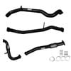 Ignite Exhausts Turbo Back For Nissan Gu Patrol 3l Coil Spring Ute 3" Cat & Pipe Black Aluminised Steel