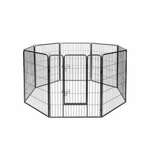 Costway 8-Panel Pet Enclosures Folding Dog Fence Playpen Exercise Cage100cm Height