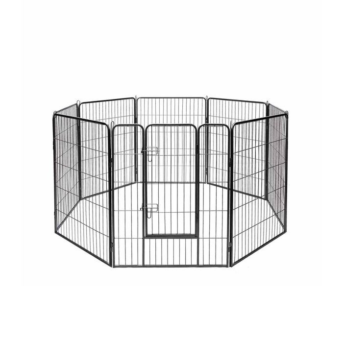 Costway 8-Panel Pet Enclosures Folding Dog Fence Playpen Exercise Cage100cm Height