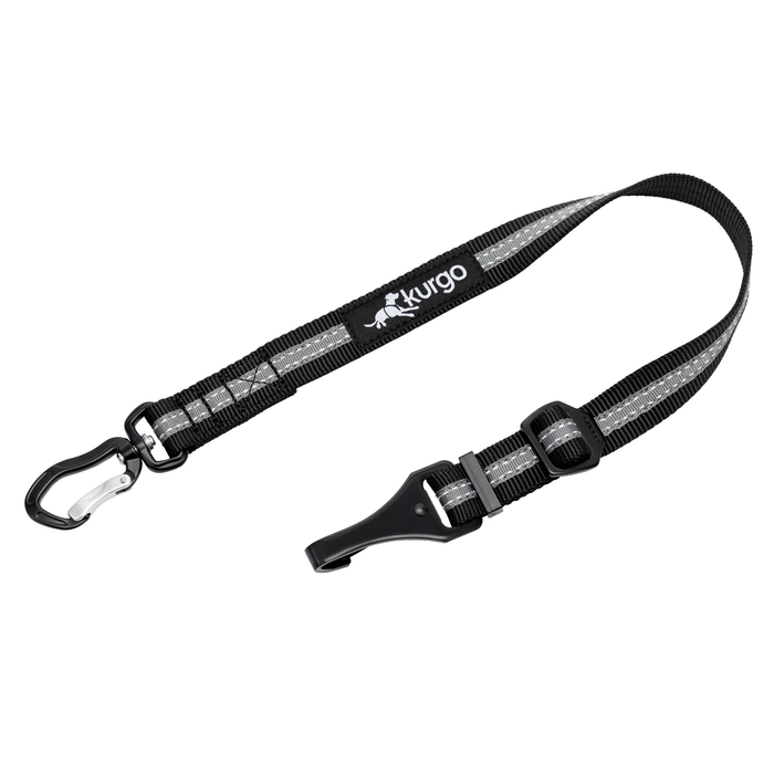 Kurgo® Dog Seat Belt Direct to Latch to Swivel Tether Black