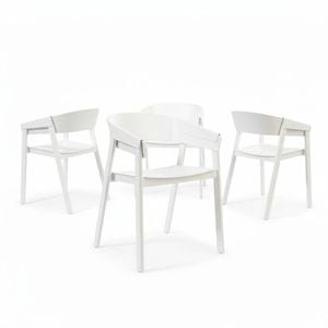 Selena 4pc Set Dining Chair Scandinavian White