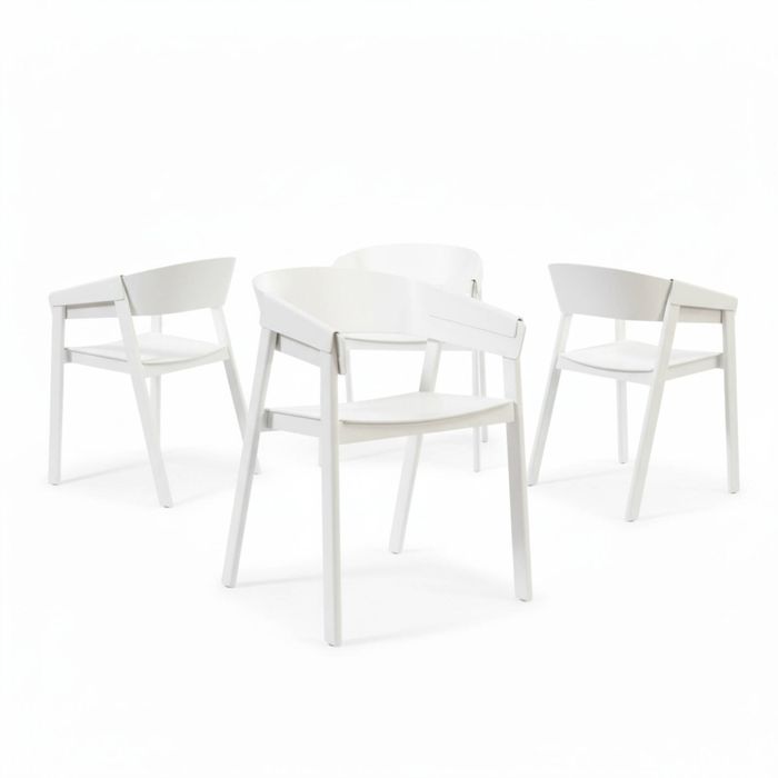Selena 4pc Set Dining Chair Scandinavian White