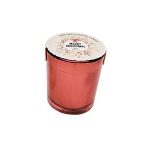 2pc Urban Christmas 7cm Glass Scented Candle - Red/Green